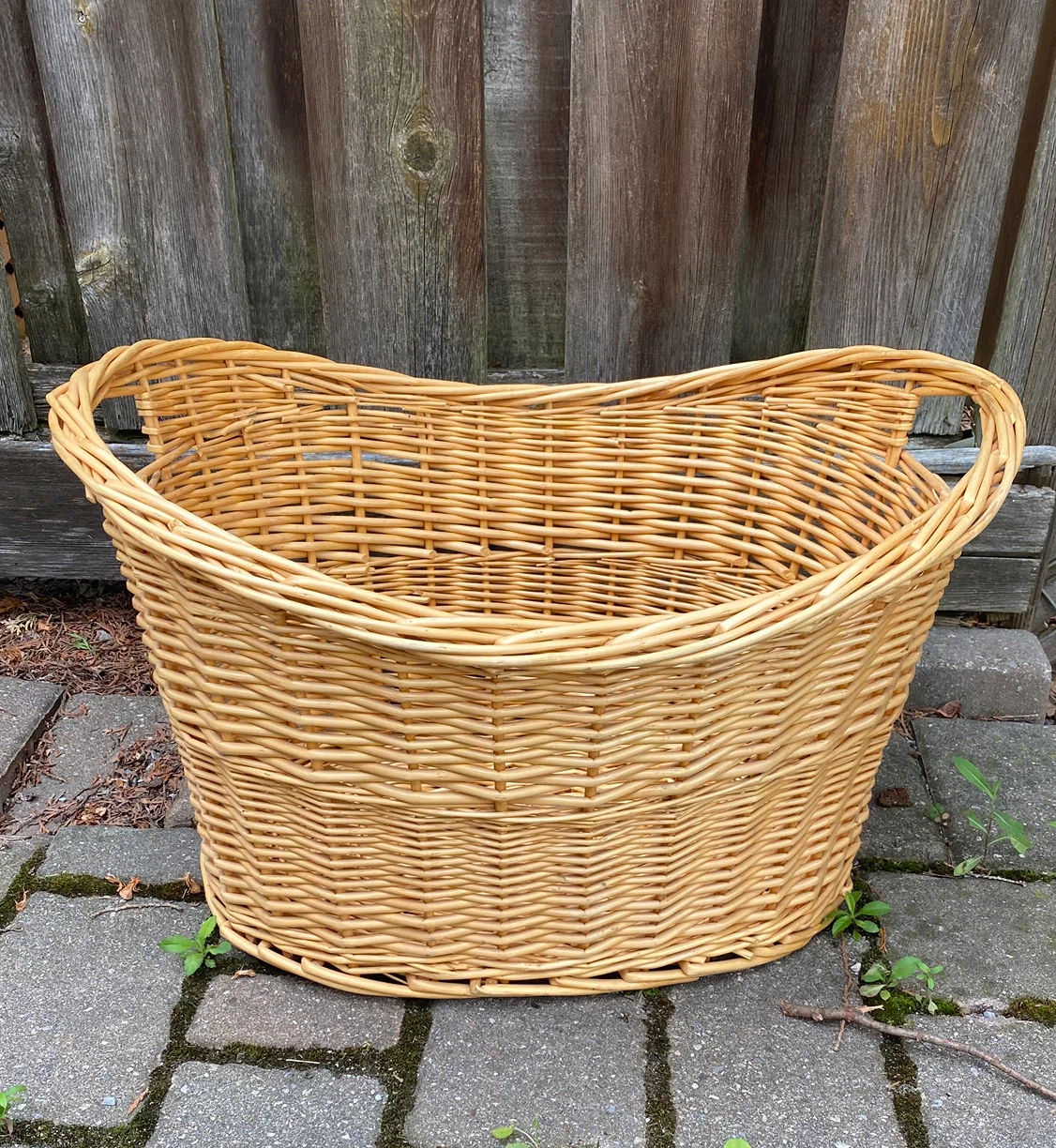 Wicker Large Basket with Handles