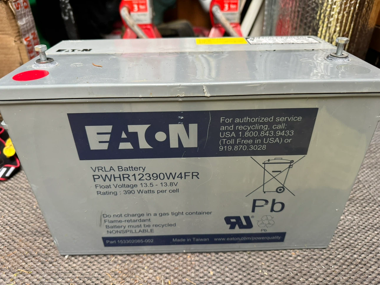 Eaton PWHR12390W4FR VRLA Battery - photo 2