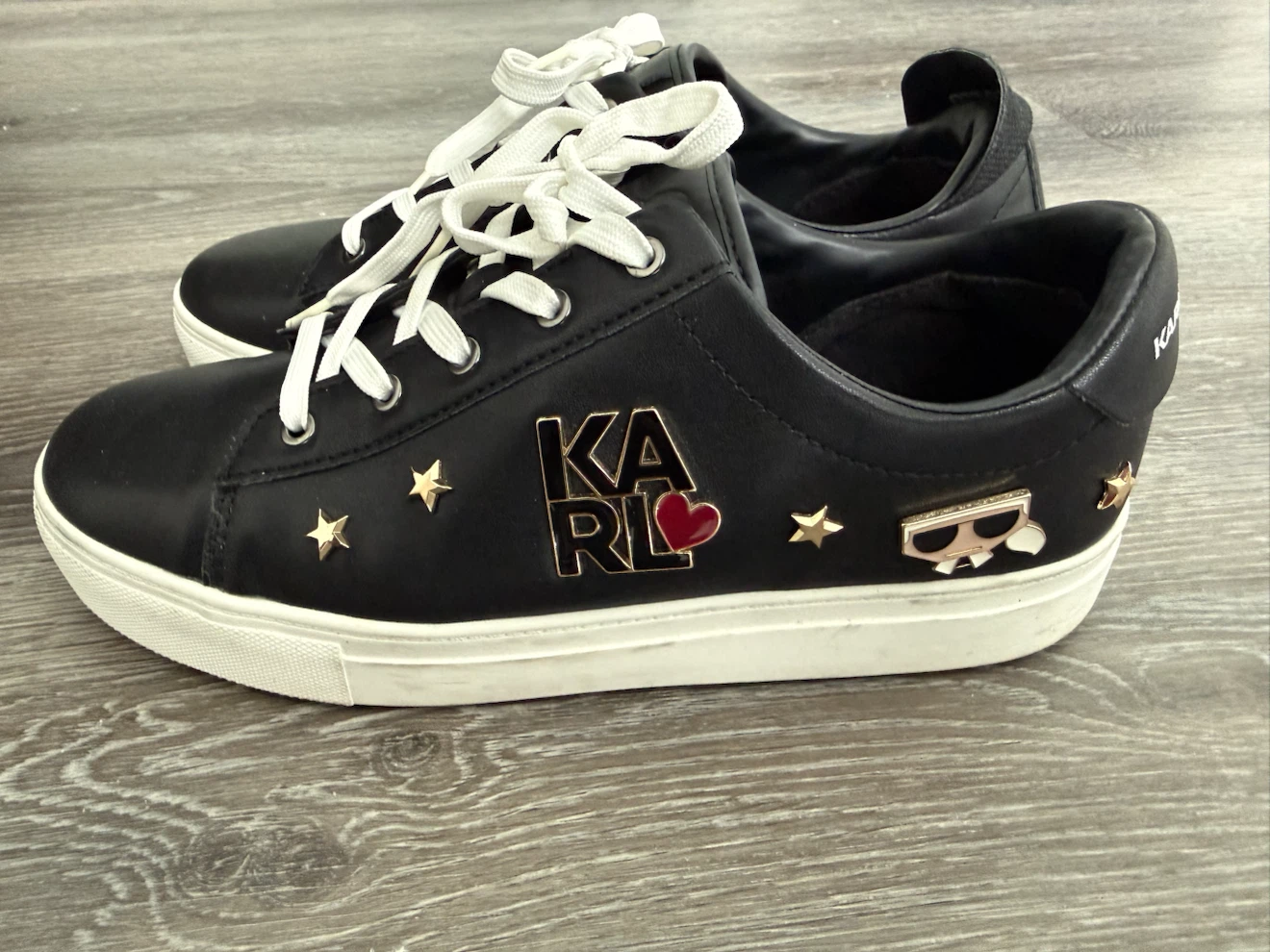 Karl Lagerfeld Black Sneakers - Size 10