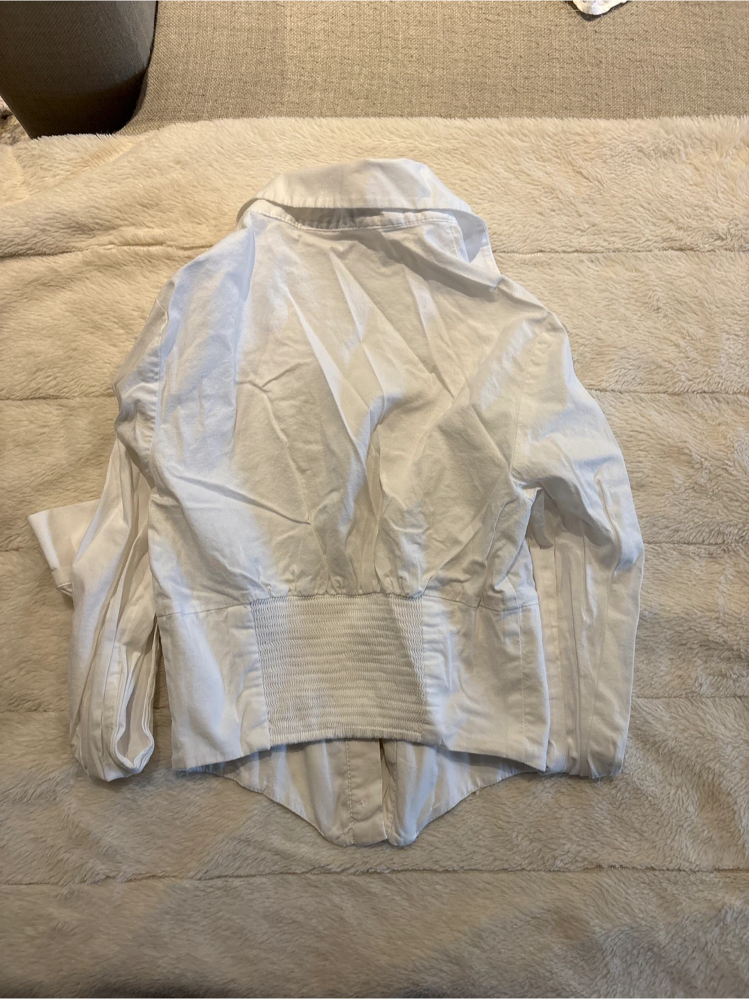 White Bershka Button-Up Corset Shirt - photo 2