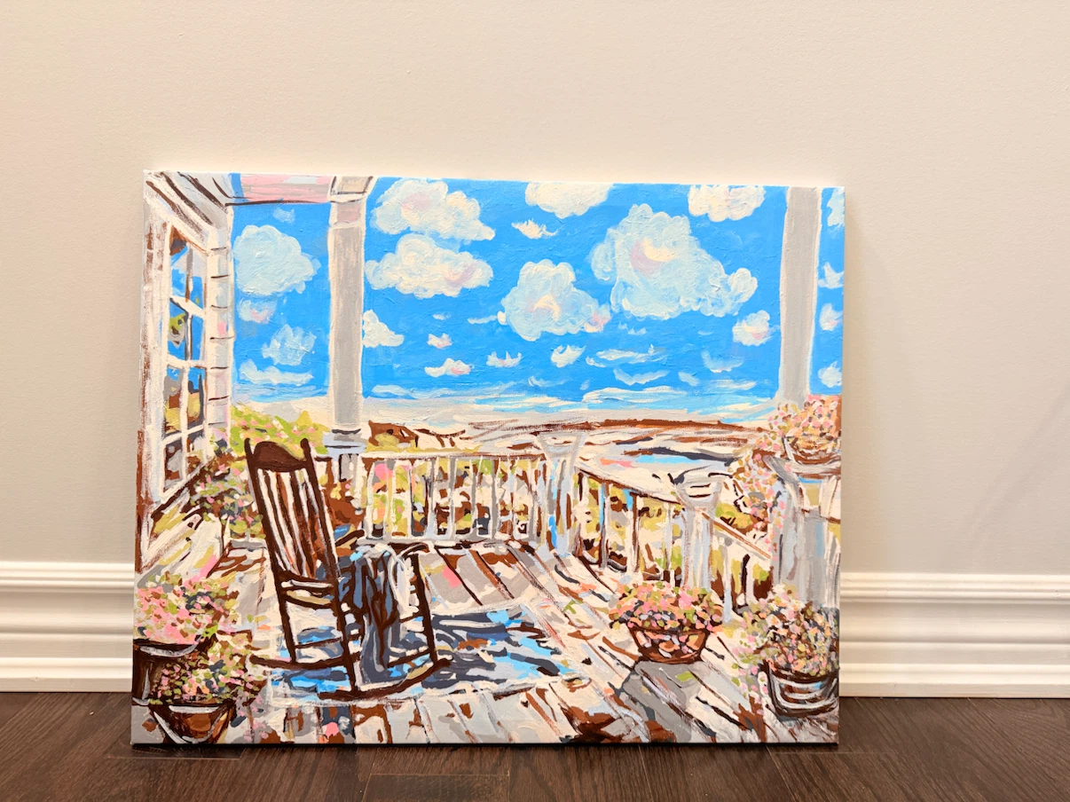 Hand-Painted Cottage Canvas 🎨🌿 - photo 2