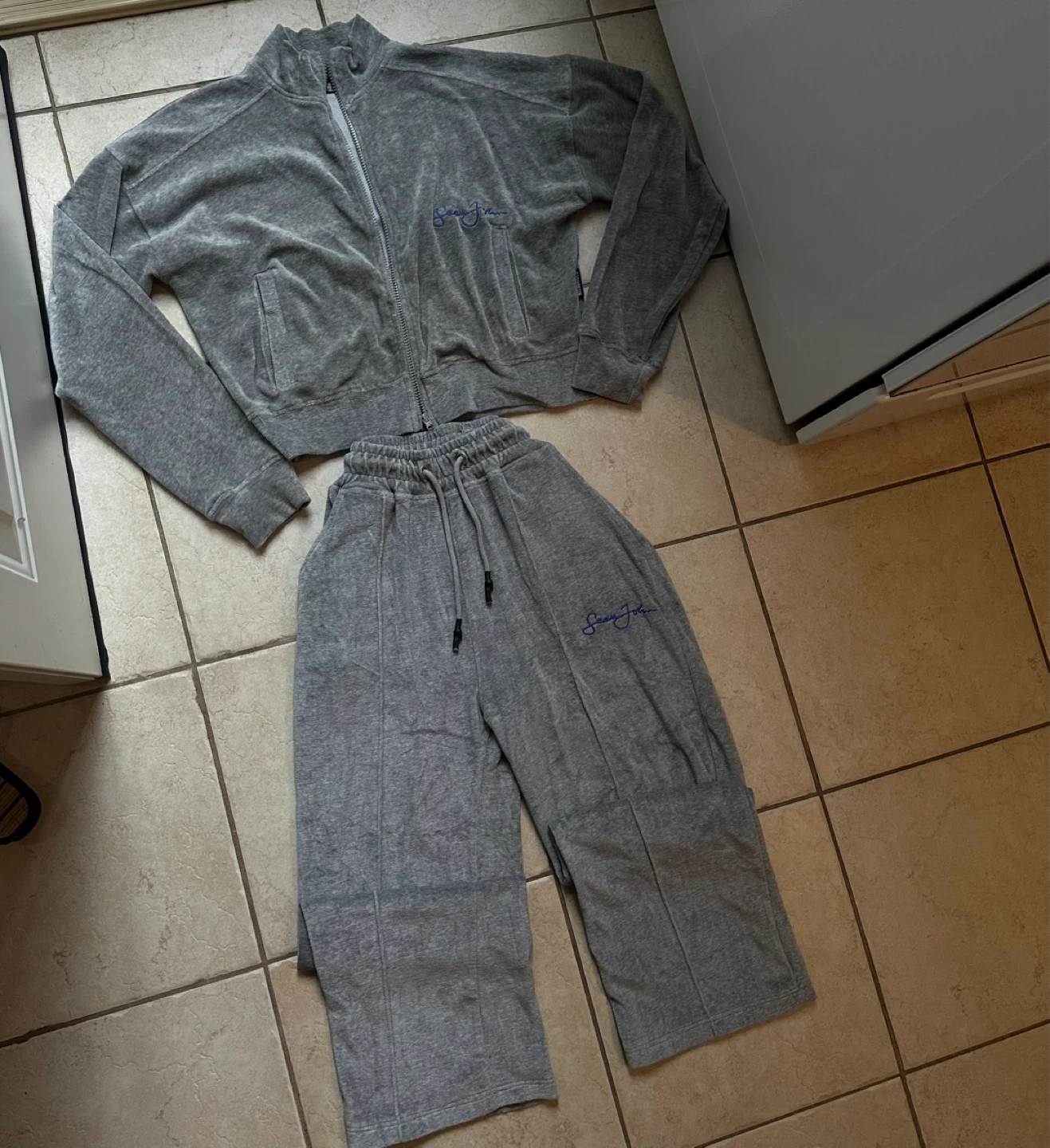 Velour Tracksuit Set Missguided Size S