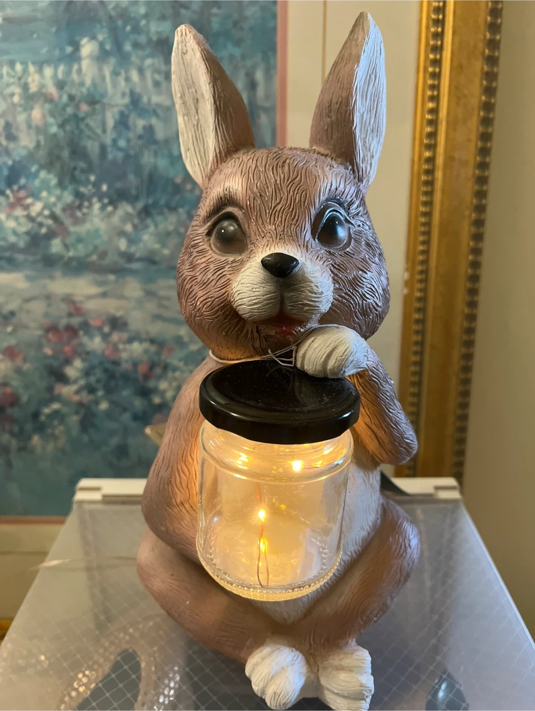 Bunny with Lantern Solar Light Decoration