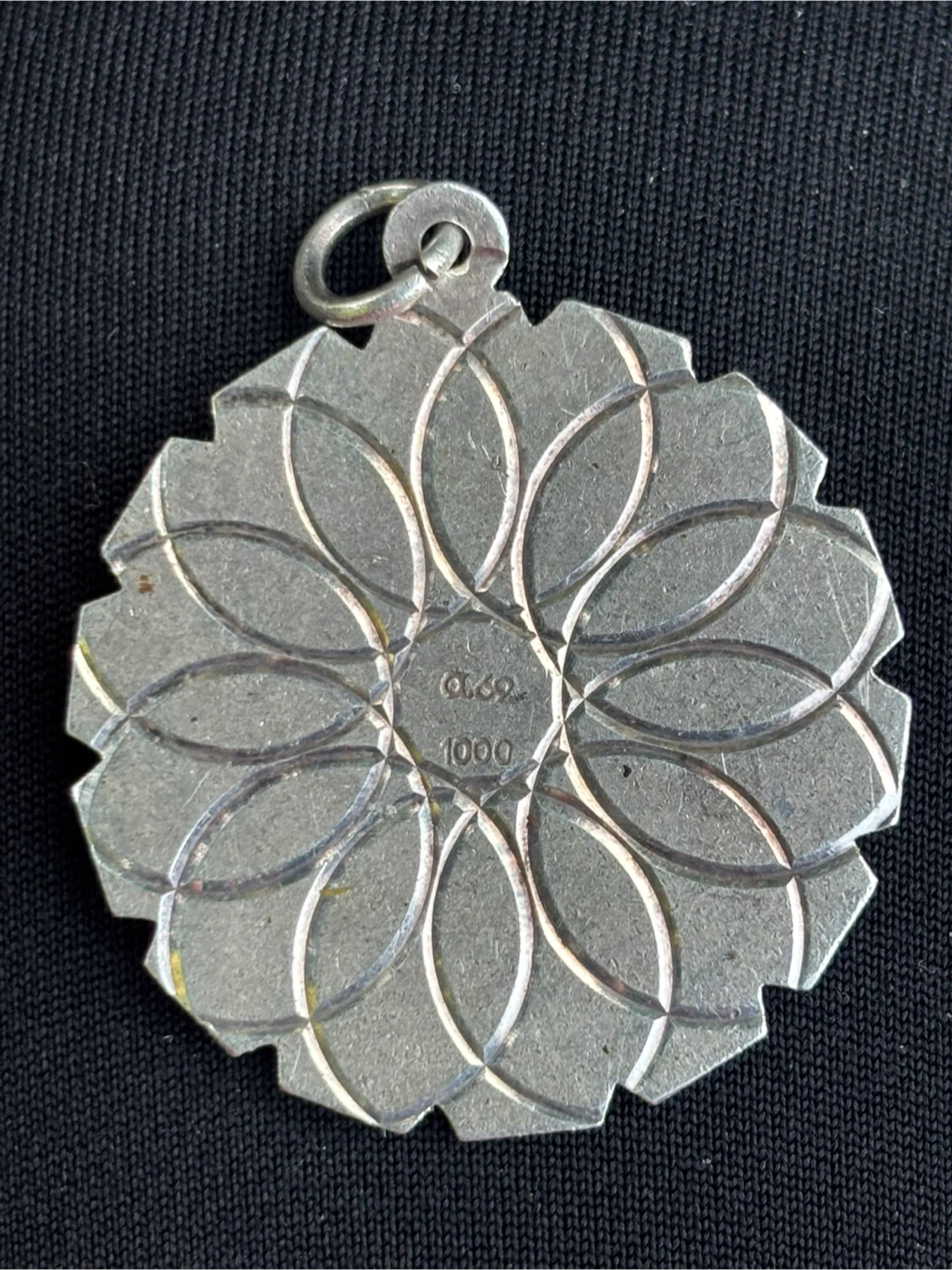 Vintage Greek Revival 1000 Fine Silver Medallion Pendant - photo 2