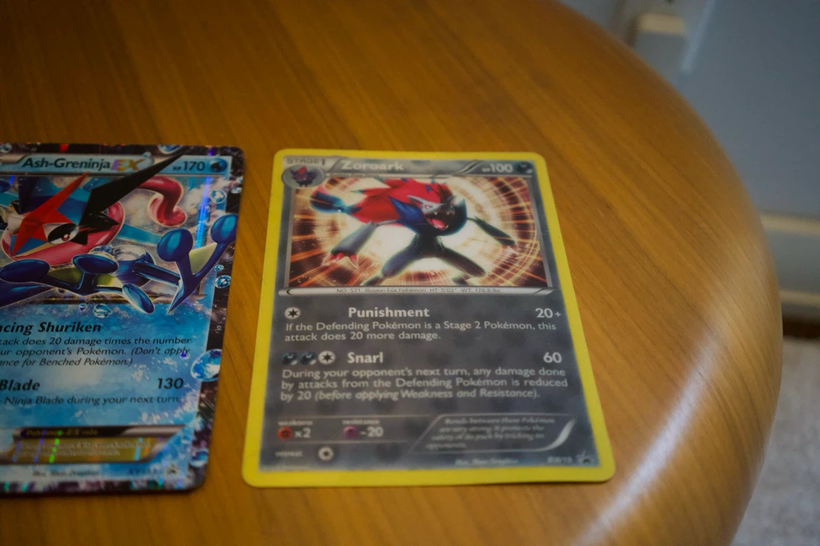Pokemon Trading Cards - Zoroark, Garchomp, Ash-Greninja EX