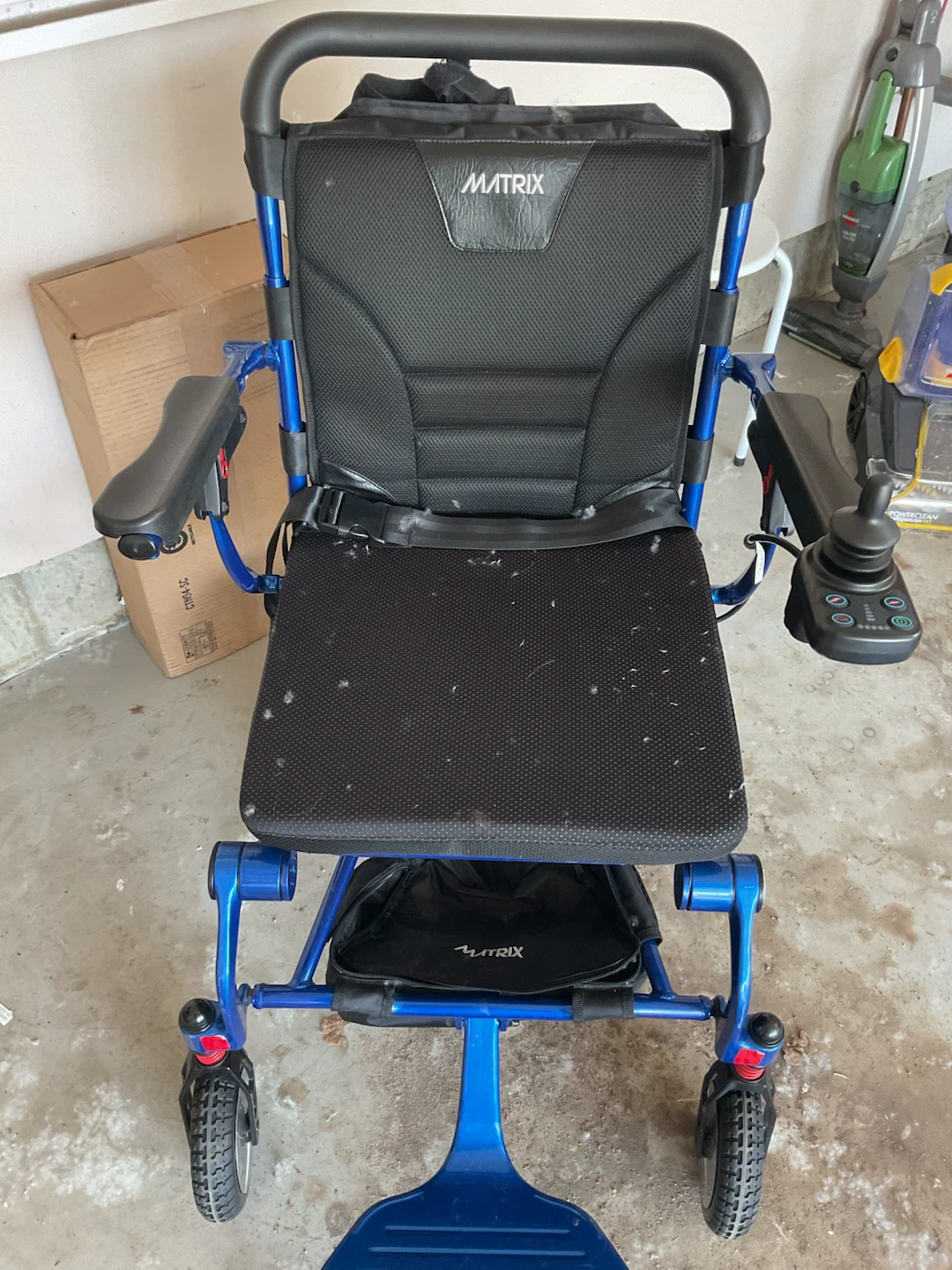 Lightweight electric wheelchair.