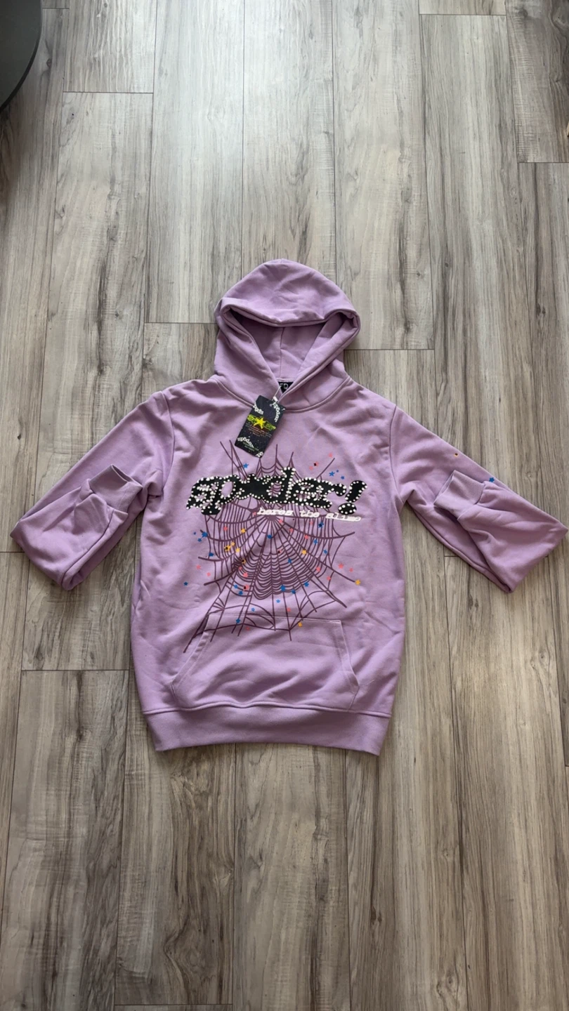 Sp5der pink acai hoodie