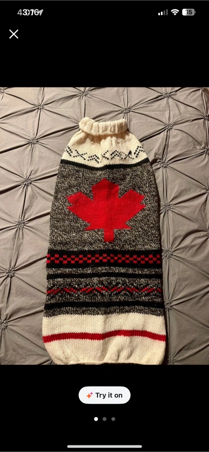 Canadian Leaf Dog Sweater