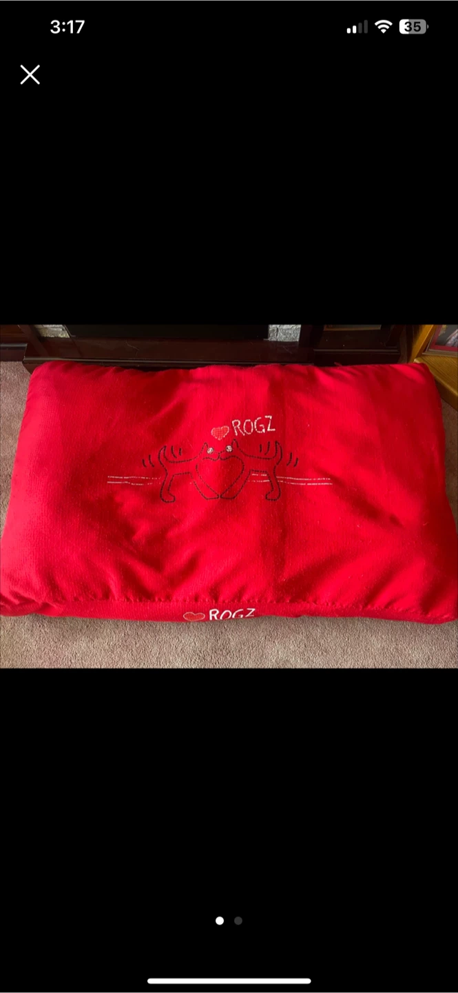 XL Red ROGZ Pet Bed Pillow Cushion