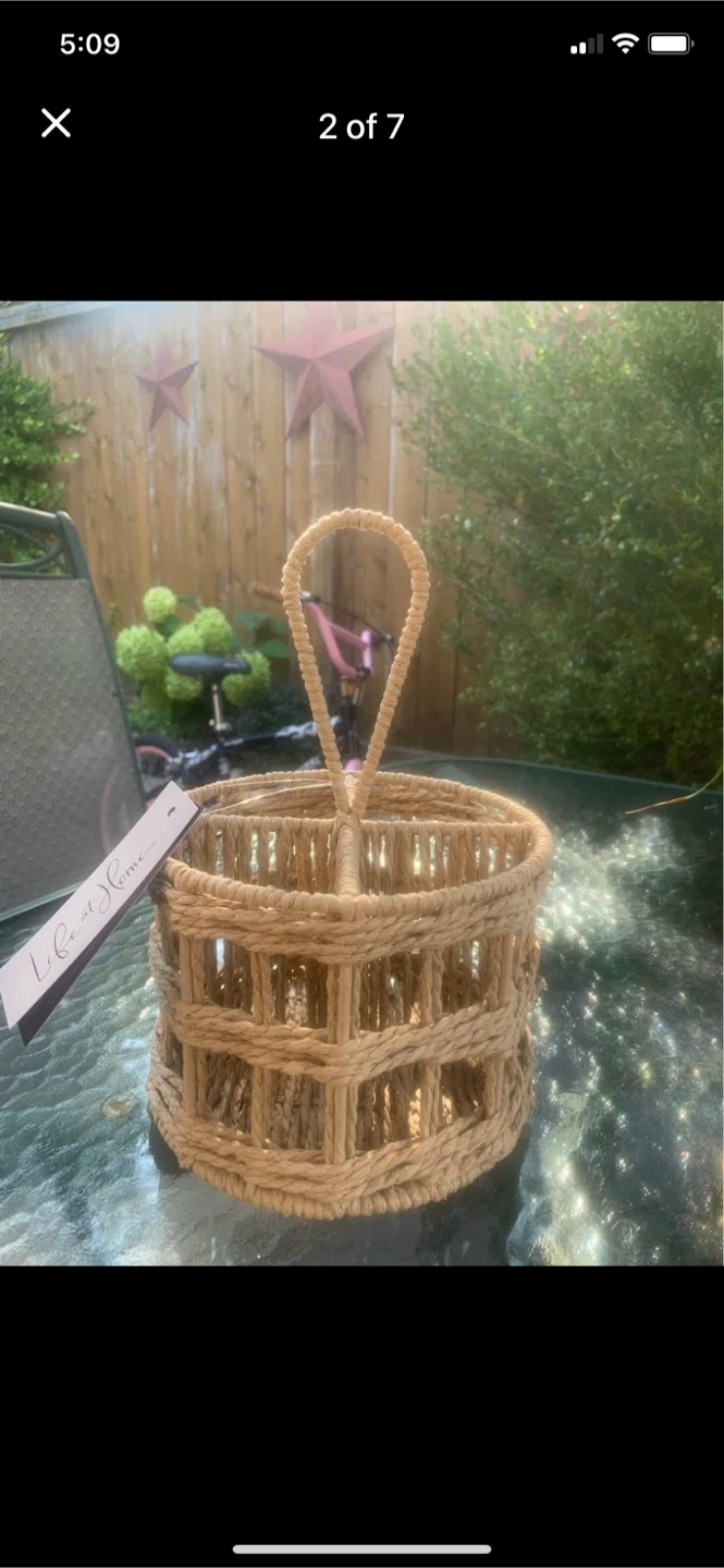 Life at Home Woven Utensil Holder•Caddy
