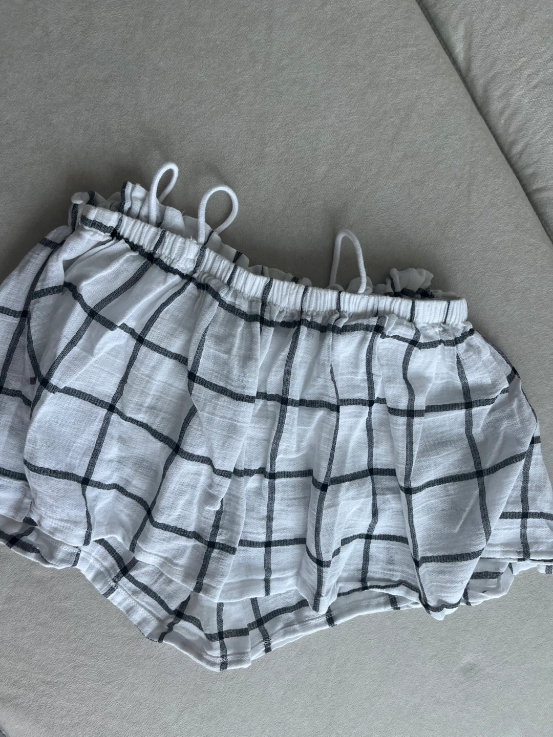 Zara Trafaluc White & Black Plaid Top - Medium - photo 4