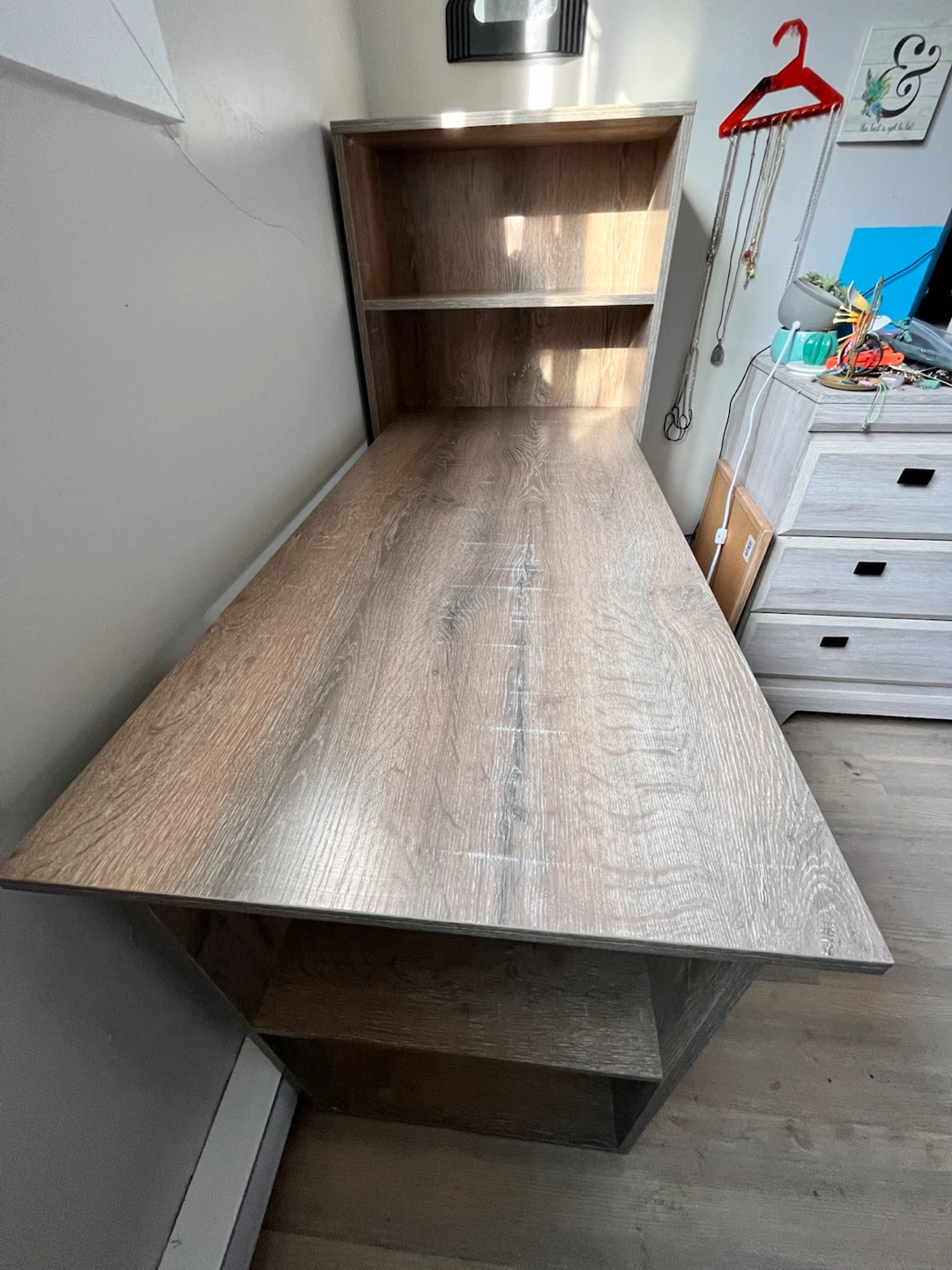 HOMCOM modern computer desk with storage shelves - photo 4