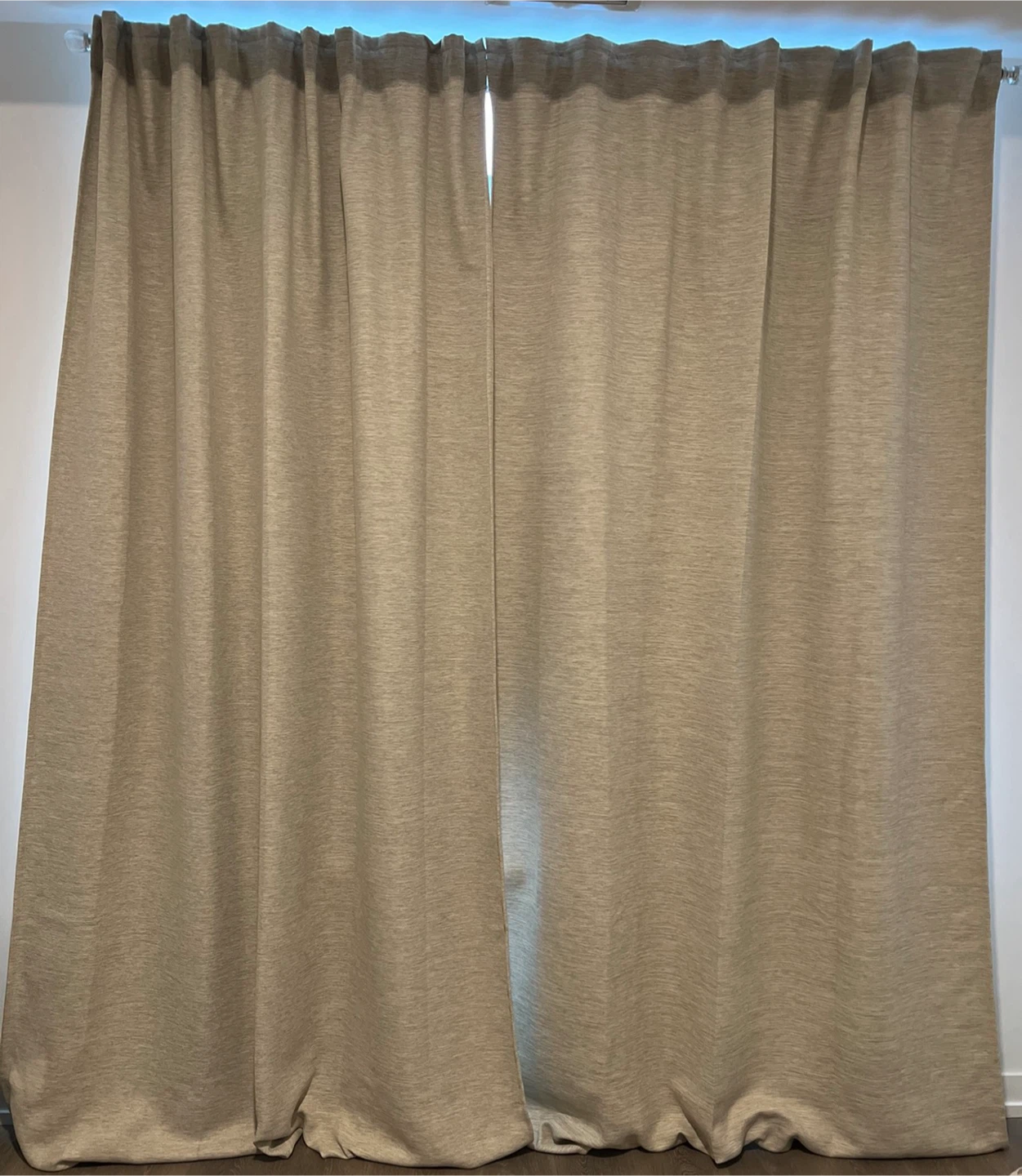Beige Textured Curtains