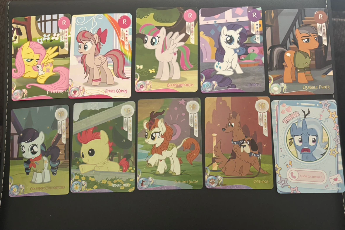 10 My Little Pony Kayou Cards (R, SR & FR)