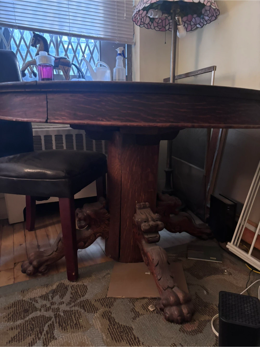 Antique Wooden Round Dining Table - photo 2