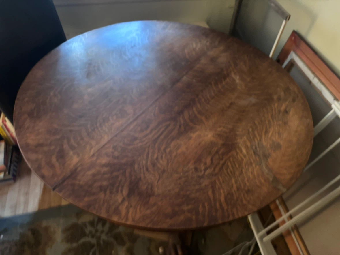 Antique Wooden Round Dining Table - photo 3