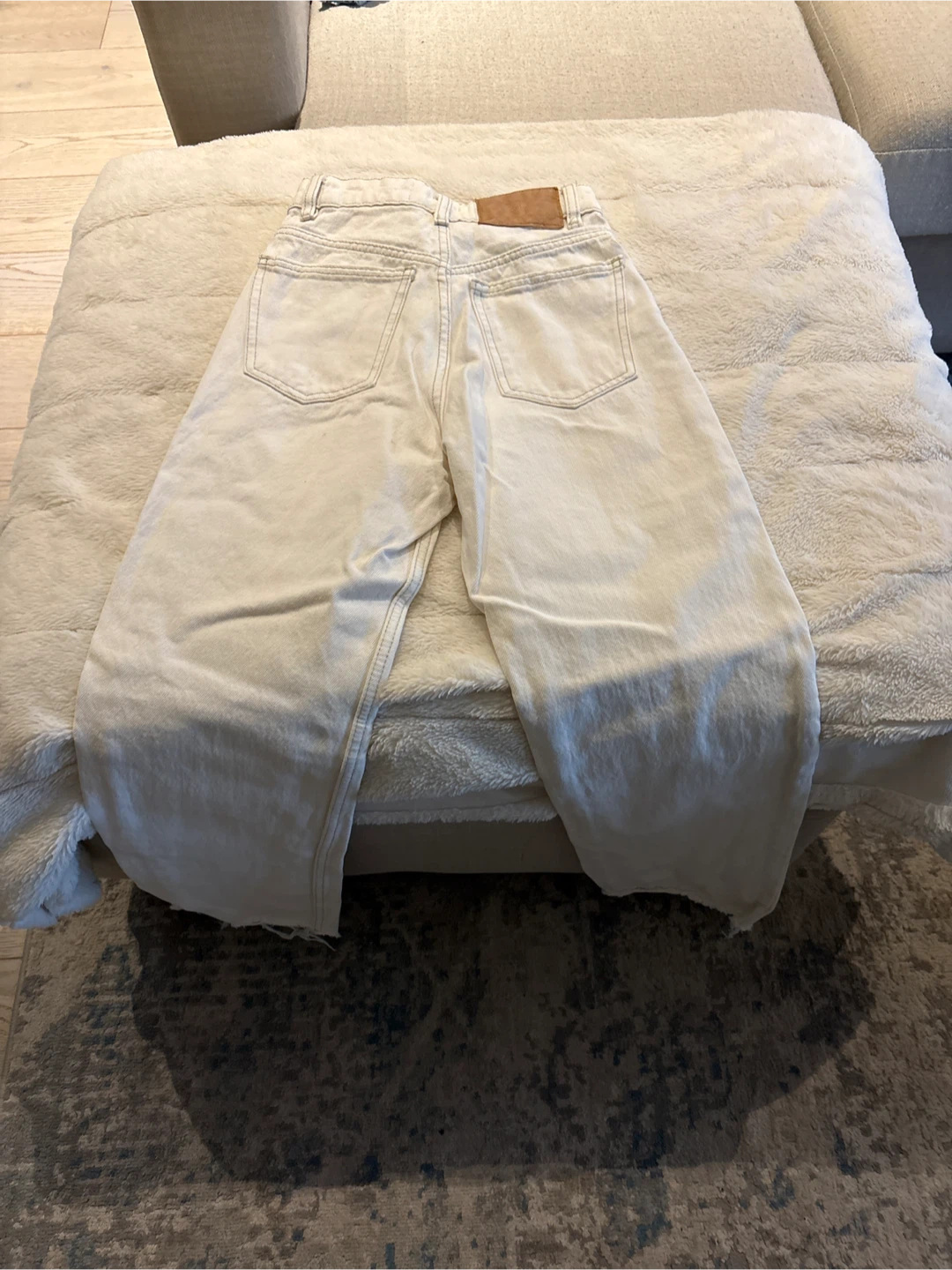 ZARA Cream Wide Leg Jeans - photo 3