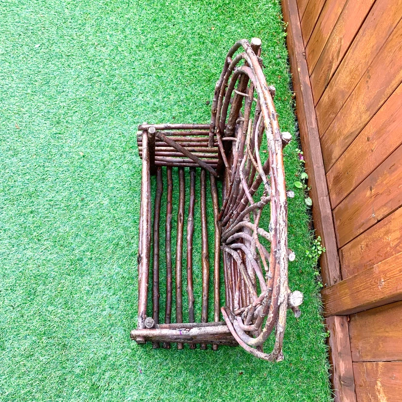 Rustic Woven Branch Basket Garden Decor Outdoor Storage Planter - photo 4