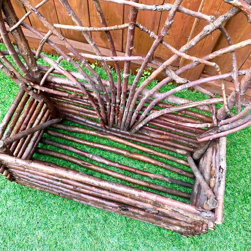Rustic Woven Branch Basket Garden Decor Outdoor Storage Planter - photo 5