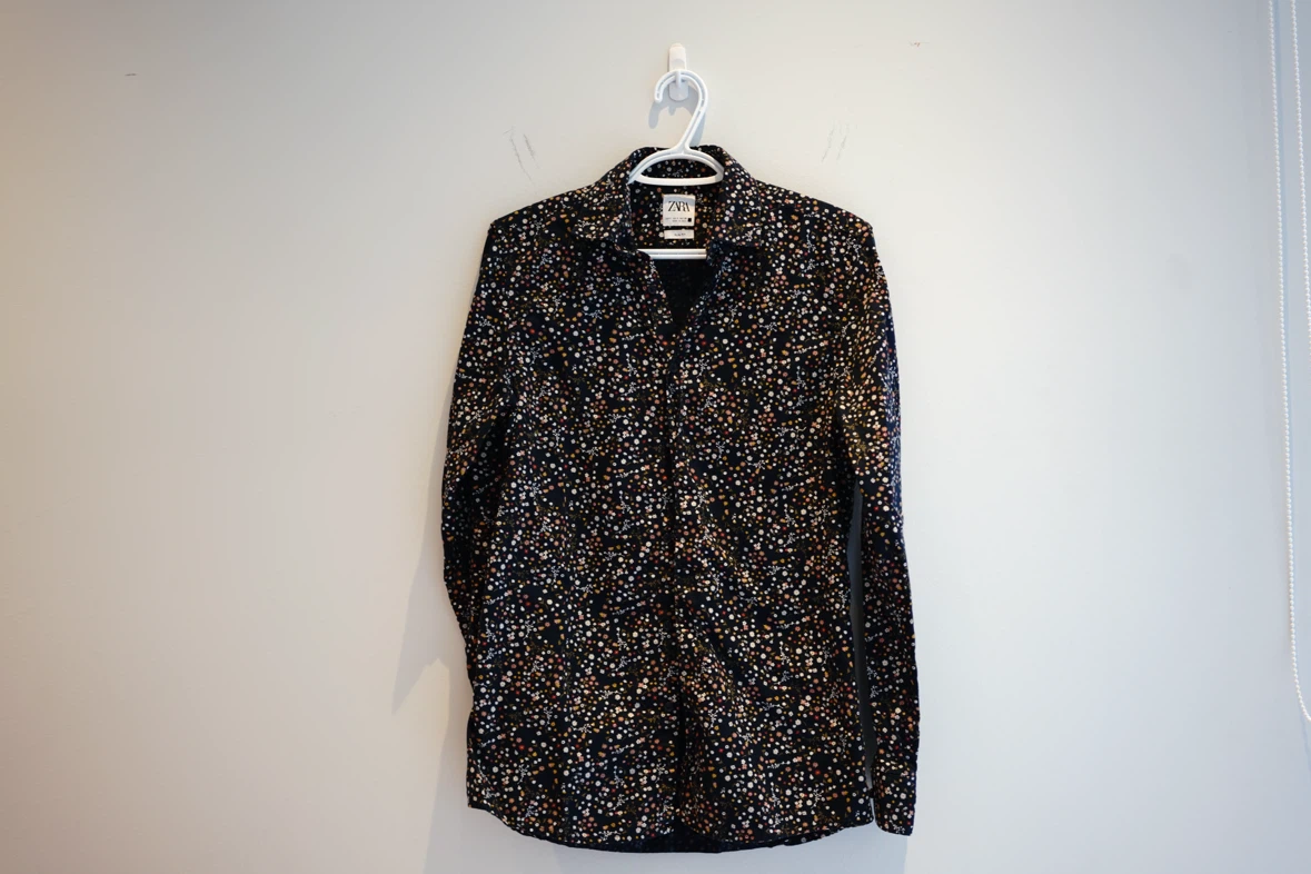 ZARA Men's Slim Fit Long Sleeve Button-Up Shirt - photo 3