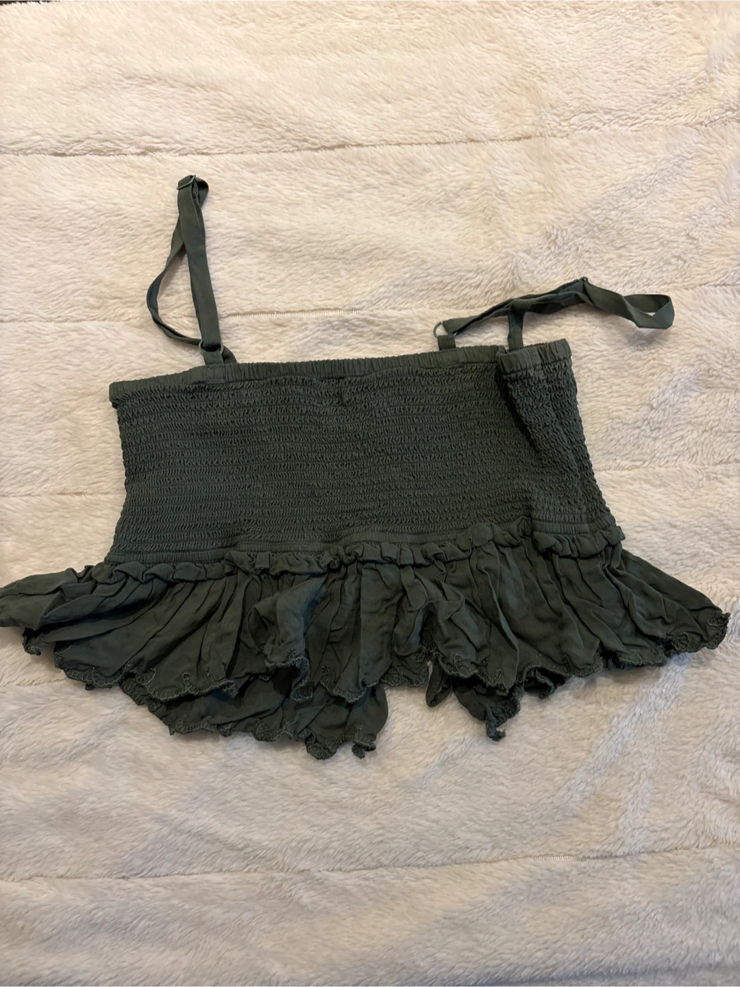 Wilfred Smocked Ruffle Crop Top - photo 3