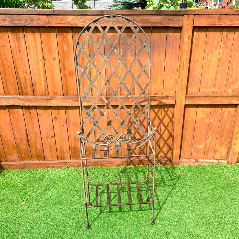 Garden Plant Stand Outdoor Storage Shelf Metal Garden Decor - photo 2