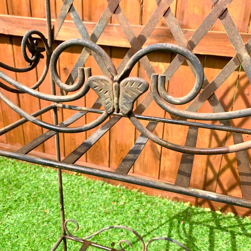 Garden Plant Stand Outdoor Storage Shelf Metal Garden Decor - photo 4