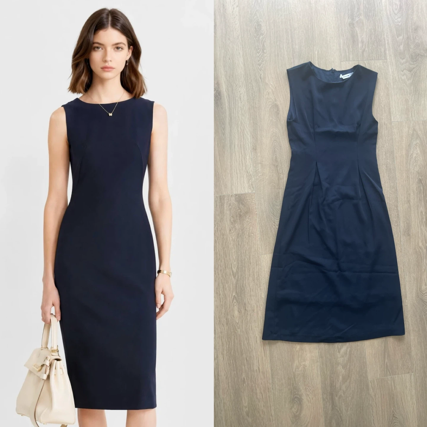 Sleeveless Navy Midi Dress - photo 2