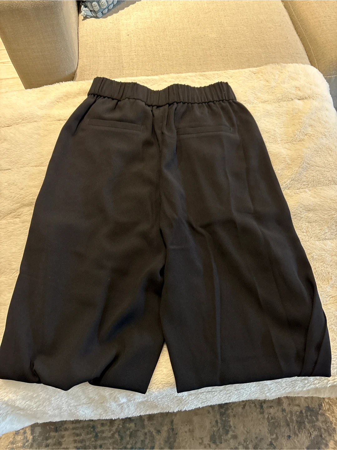 Black Wide Leg Cropped Pants - photo 2