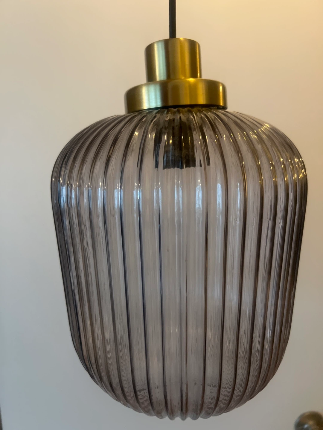 Ribbed Glass Pendant Light - photo 2