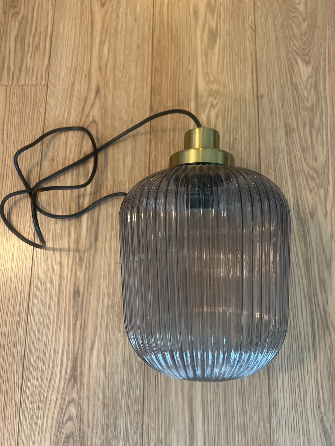 Ribbed Glass Pendant Light - photo 3