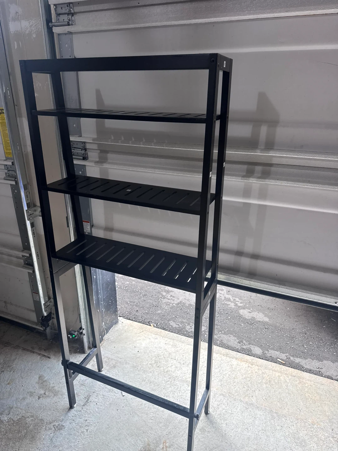 Black Metal Standing Shelf Unit