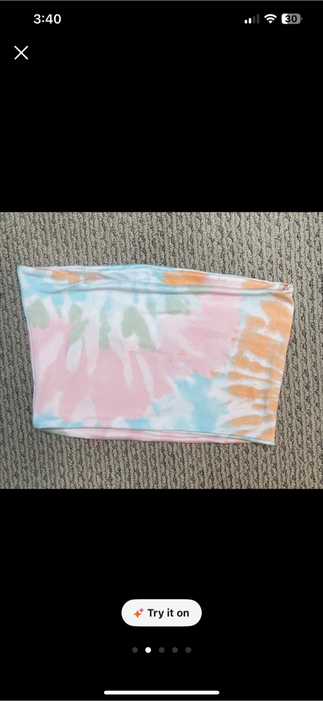 Tie dye cropped tube top - photo 2
