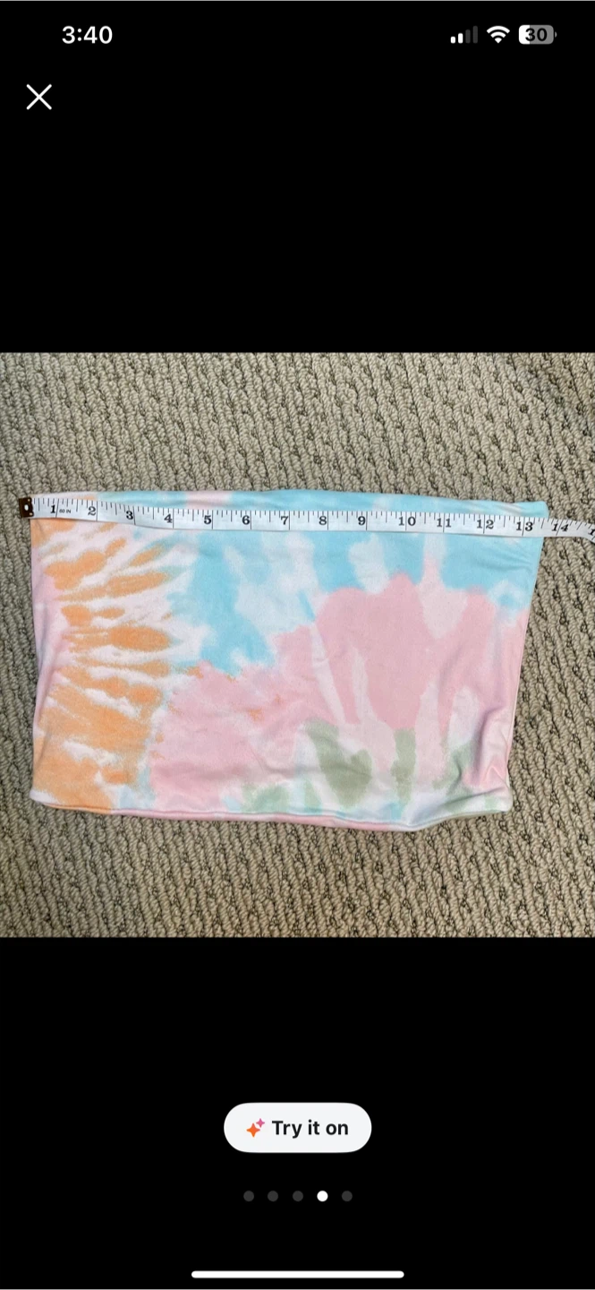 Tie dye cropped tube top - photo 4