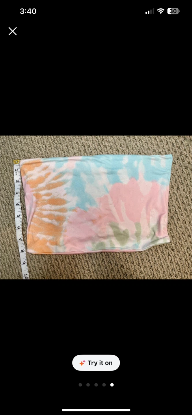 Tie dye cropped tube top - photo 5