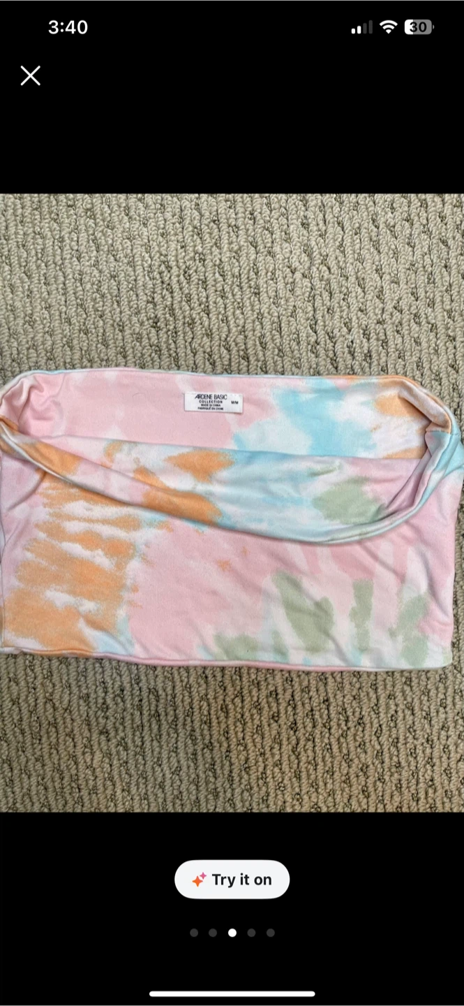 Tie dye cropped tube top - photo 3
