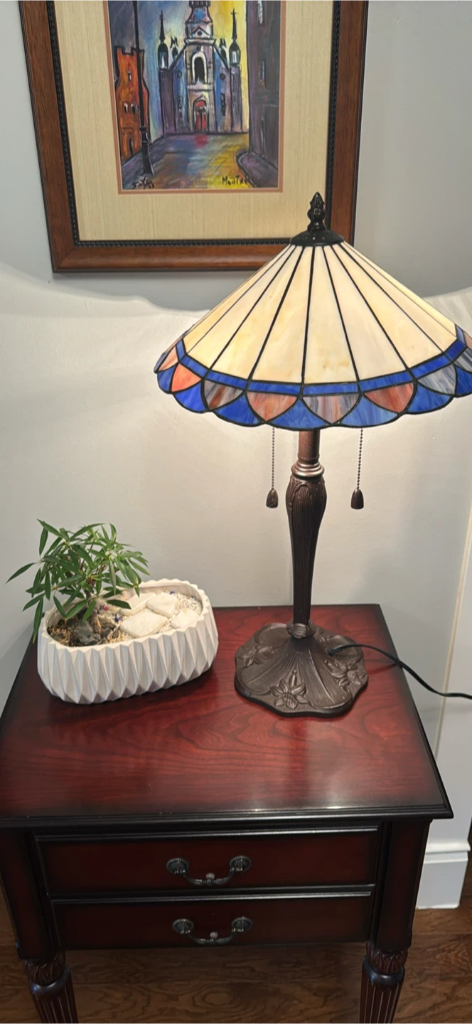 Tiffany Style Stained Glass Lamp - photo 3