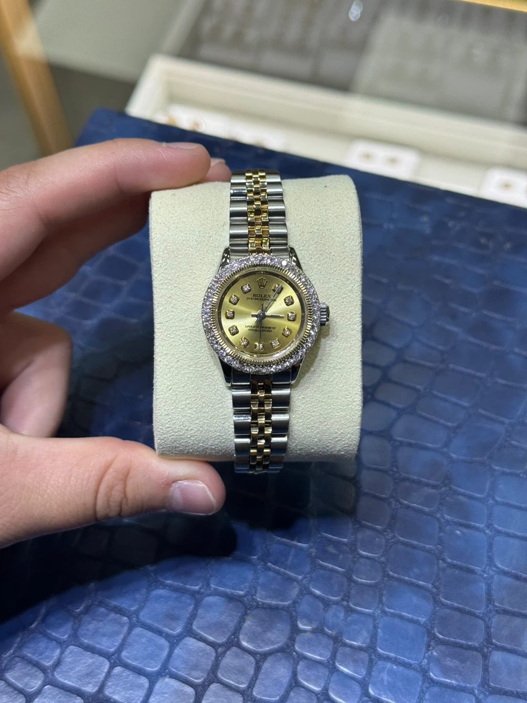 Rolex 26 MM Two-Tone Datejust Diamond Bezel Watch