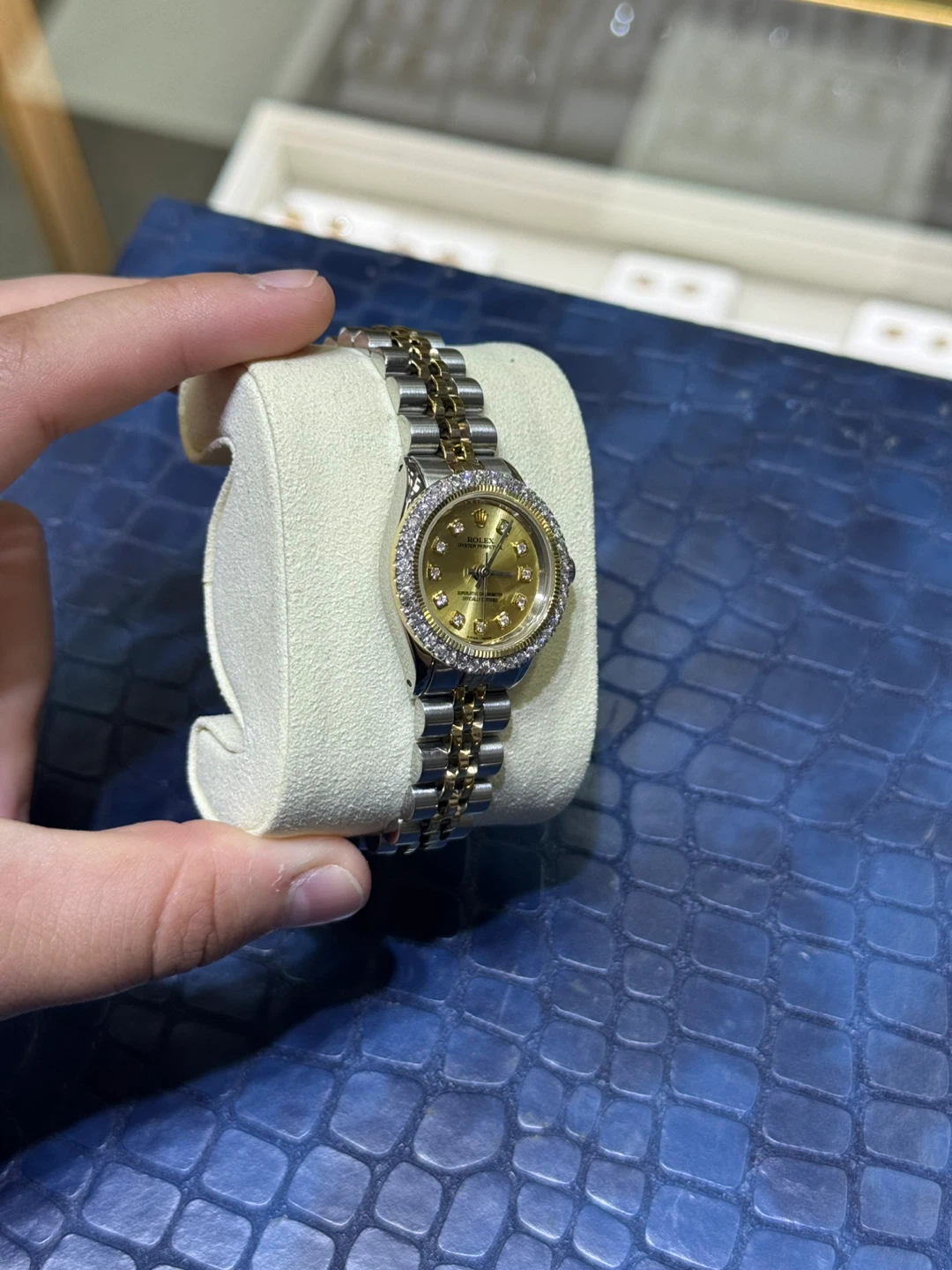 Rolex 26 MM Two-Tone Datejust Diamond Bezel Watch - photo 2