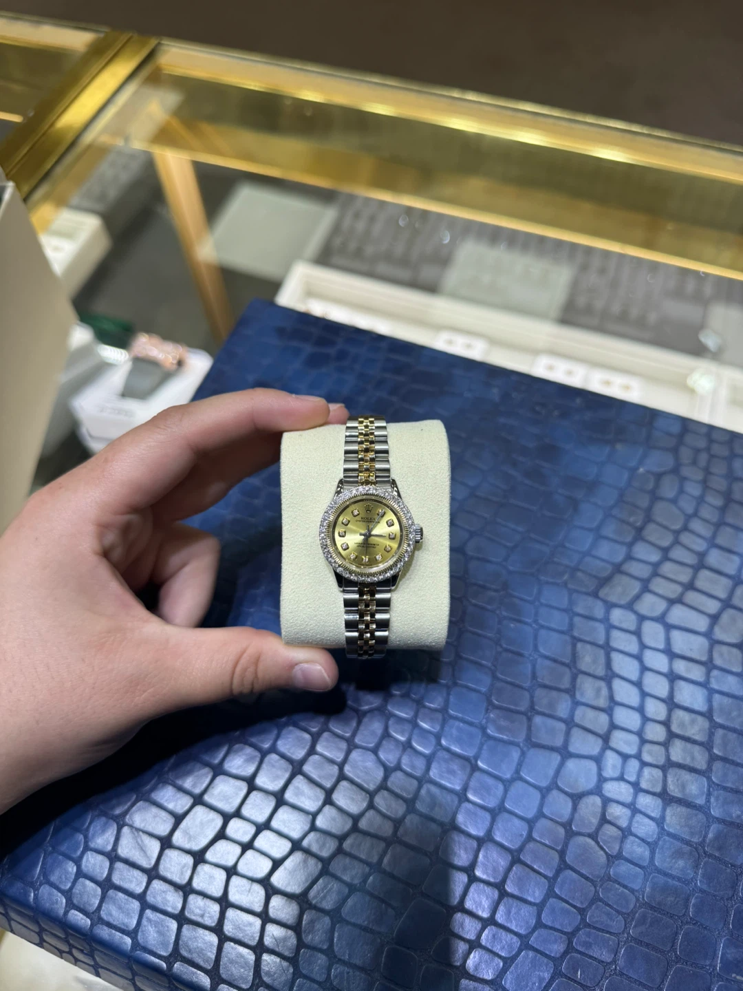 Rolex 26 MM Two-Tone Datejust Diamond Bezel Watch - photo 3