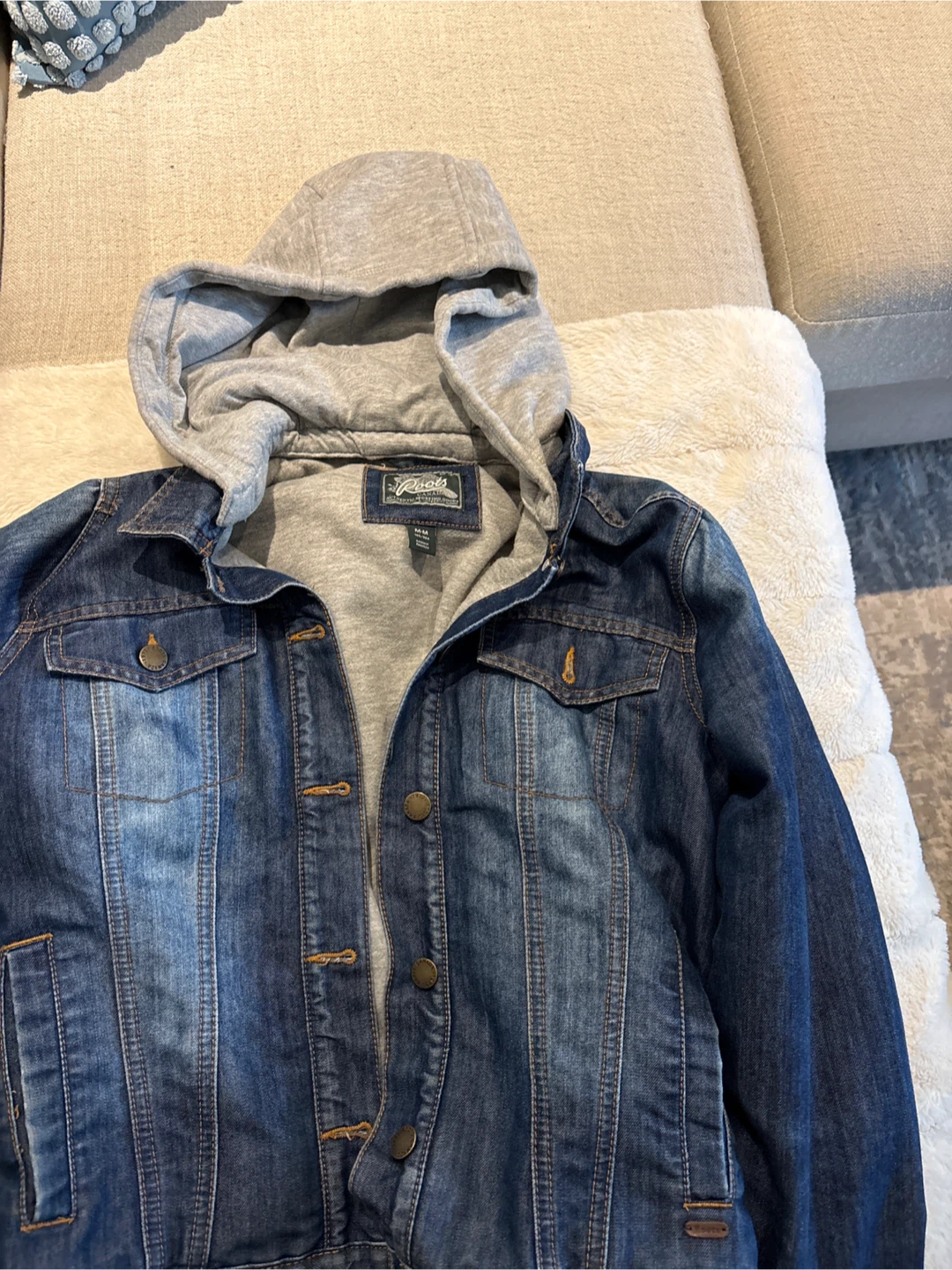 Faded Glory Denim Jacket with Hood - photo 2
