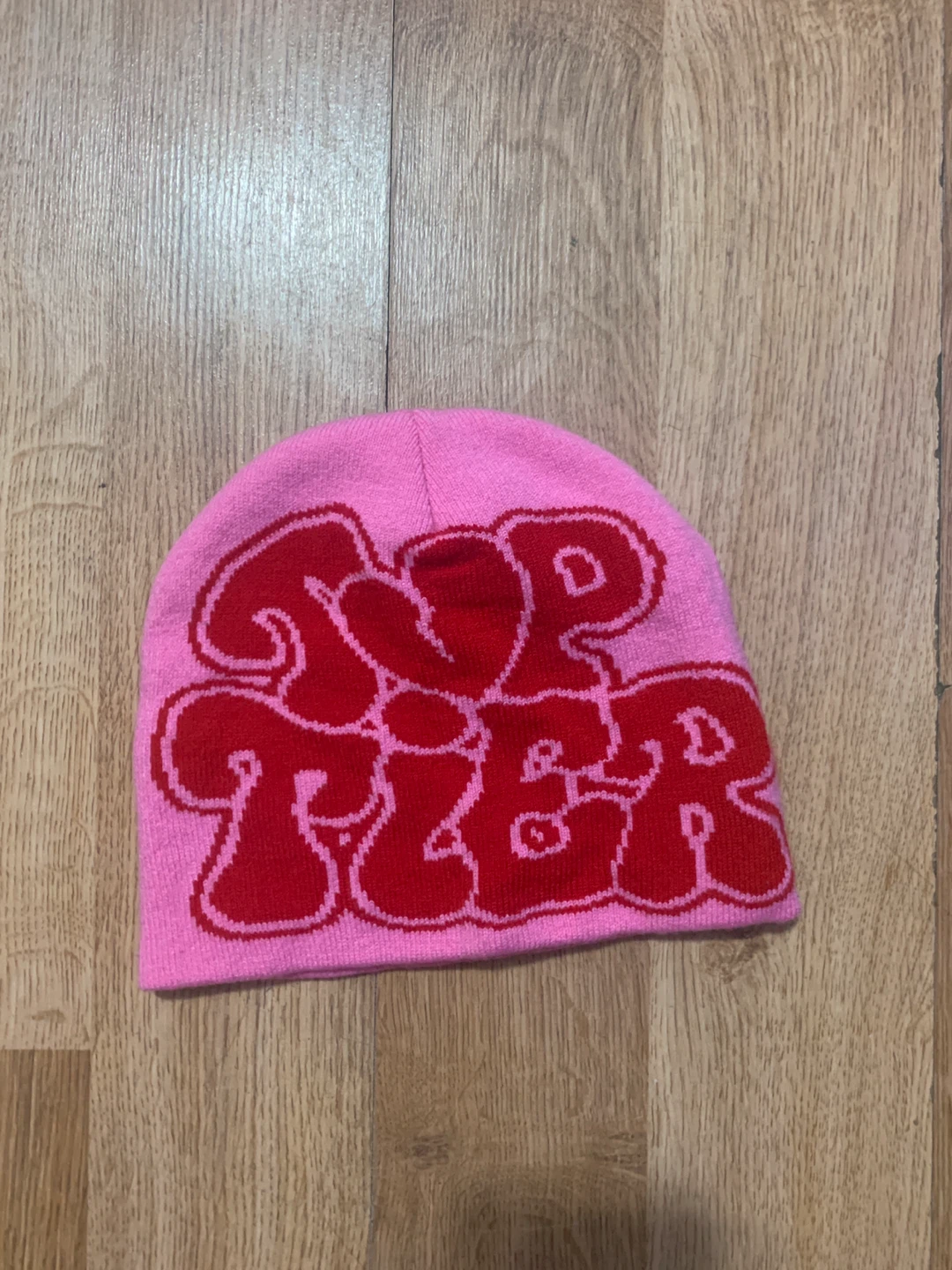 Pink and Red "Super Freaky" Beanie