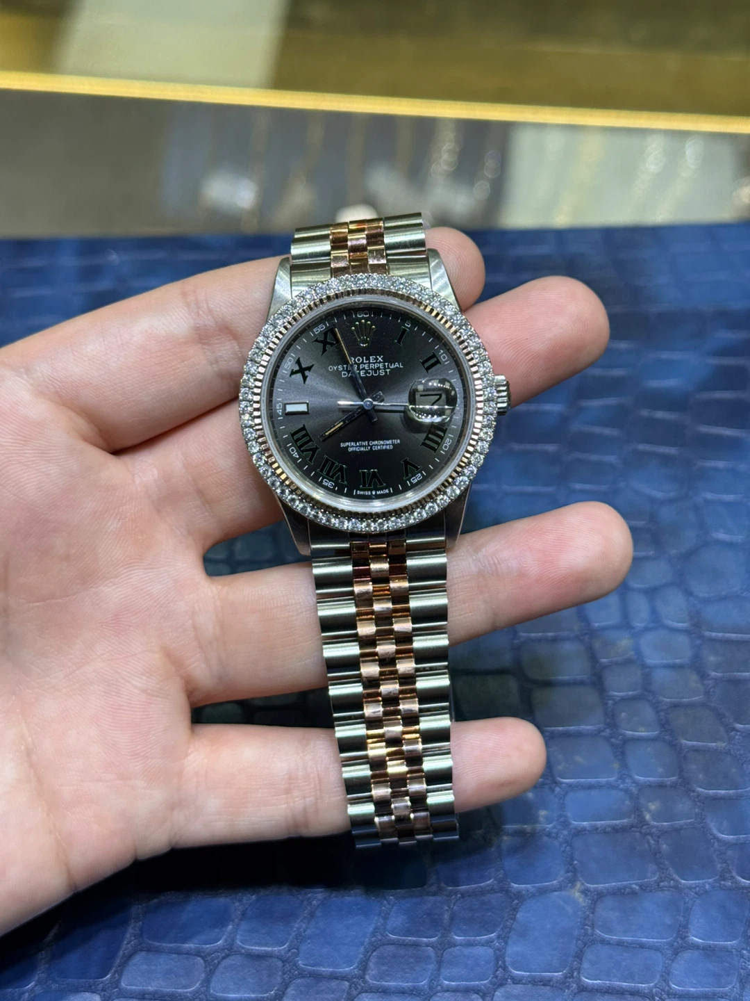 36MM Rolex Oyster Perpetual Datejust Diamond Bezel Watch