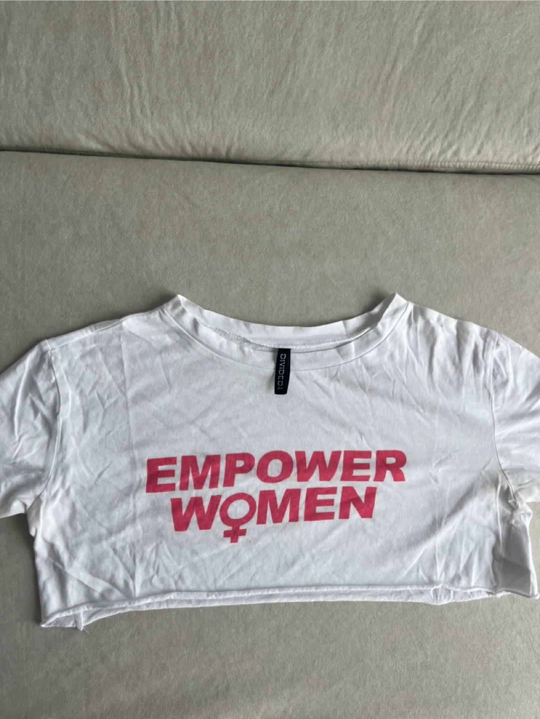 White H&M Divided "Empower Women" Cropped T-Shirt - photo 3