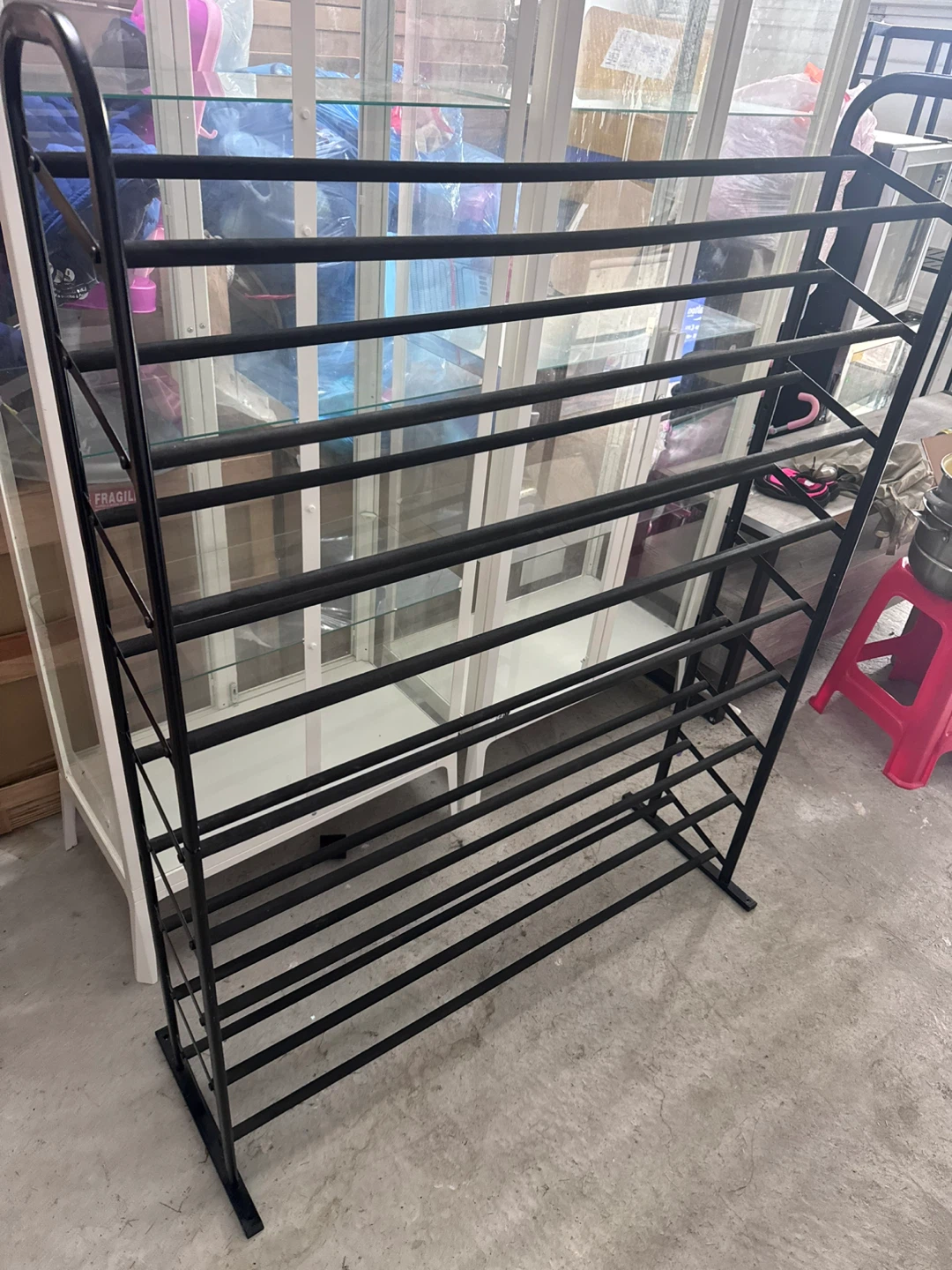 Black 7-Tier Shoe Rack