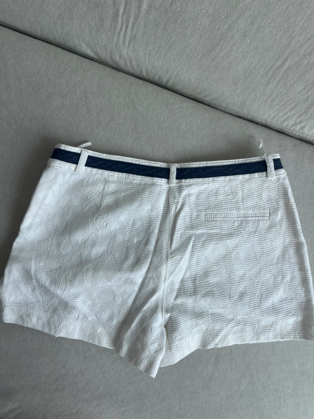 Koton White Textured Shorts Size UK 6 - photo 5
