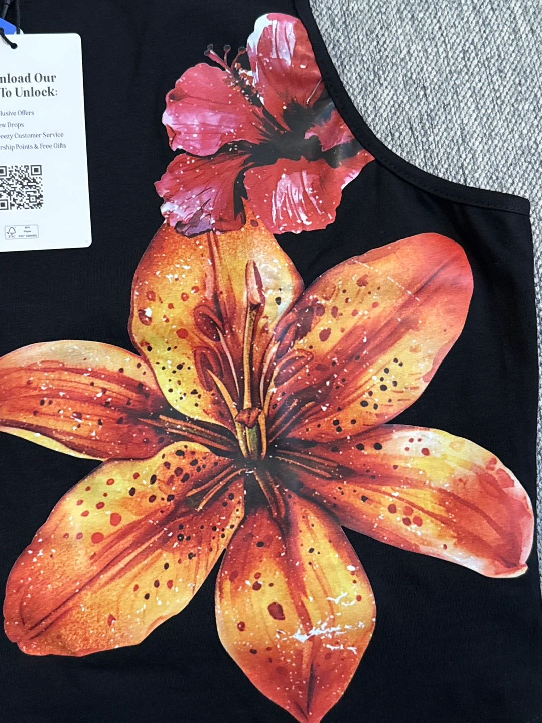 Cider Black Floral Tank Top - photo 3
