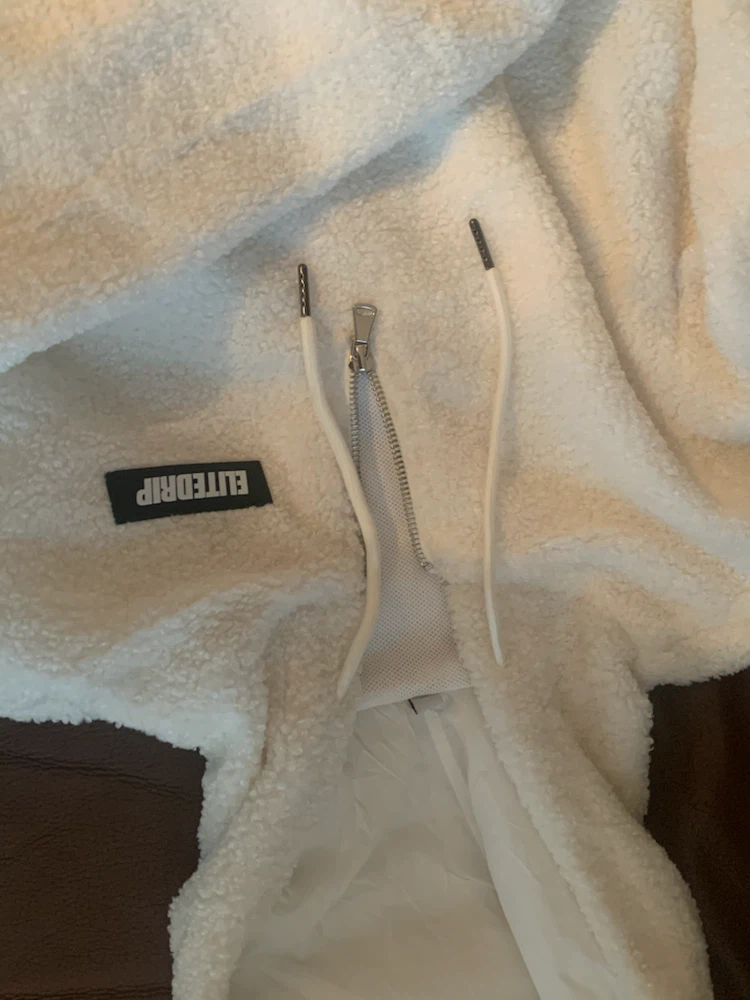EliteDrip All Sizes White (New) fluffy/Sherpa Fleece Hoodie - photo 3
