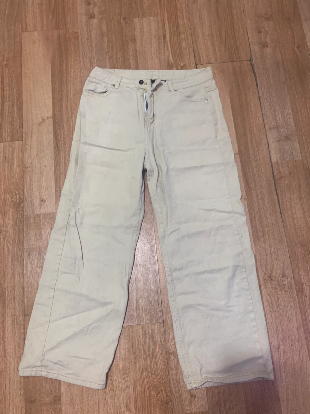 Light Beige Wide Leg Pants