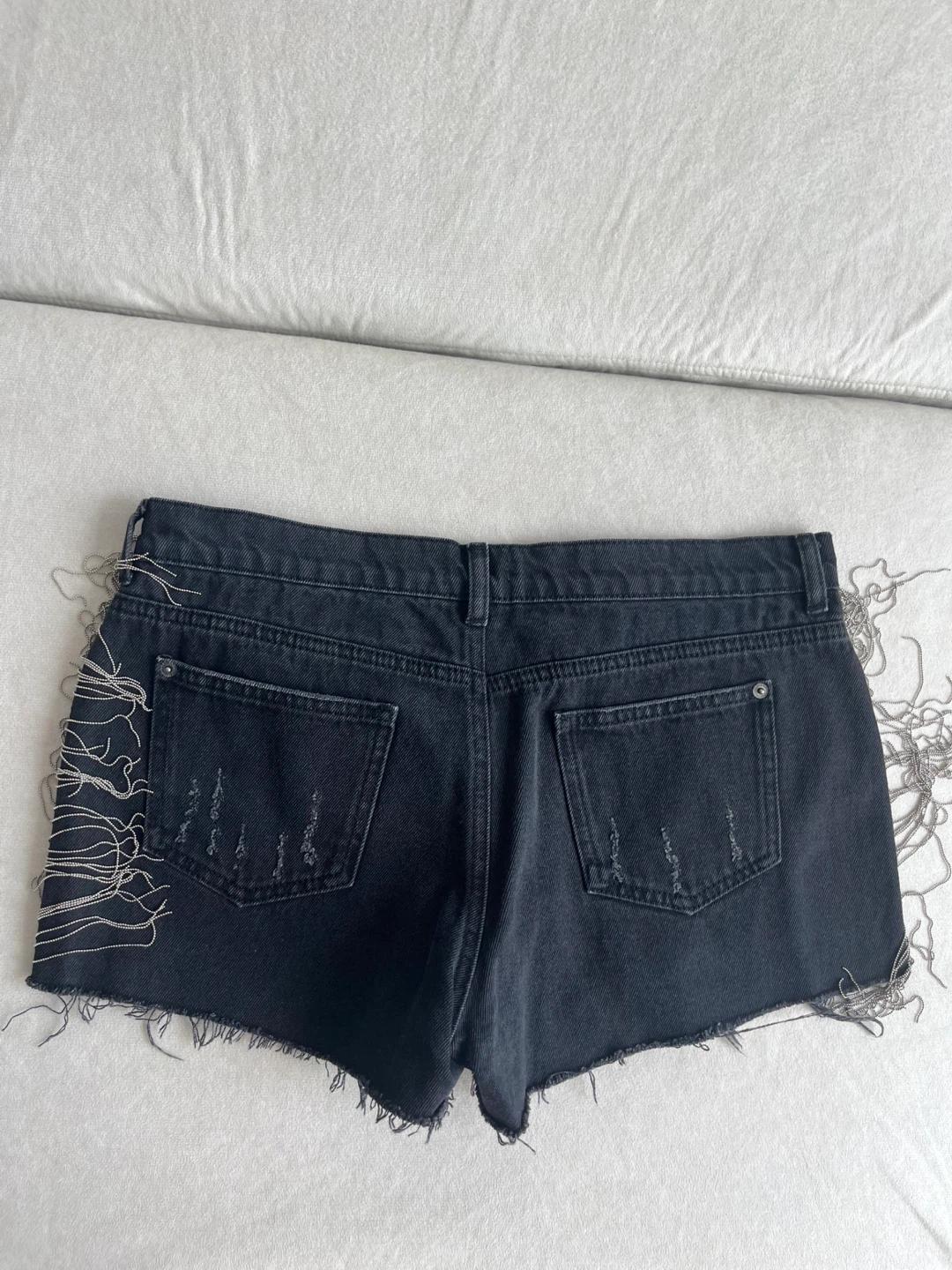 Twist Jeans Black Chain Detail Denim Shorts - photo 4
